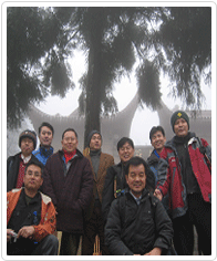 황산여행에서 찍은 단체 사진