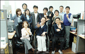 웹와치사업단 직원 단체사진